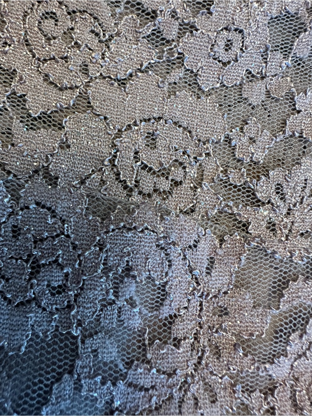 Onyx Nite Dusty Rose Lace Midi Dress with subtle shimmer - Picture 5 of 5